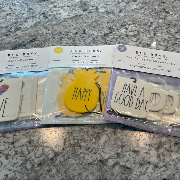 Rae Dunn Car Air Fresheners- 3 packages and 3 air fresheners in each - Picture 1 of 4